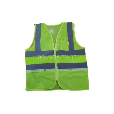 Áo Phản Quang Lưới Khoá Kéo
